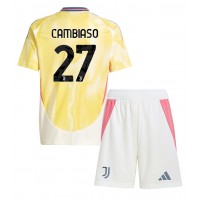 Juventus Andrea Cambiaso #27 Bortedraktsett Barn 2024-25 Kortermet (+ Korte bukser)